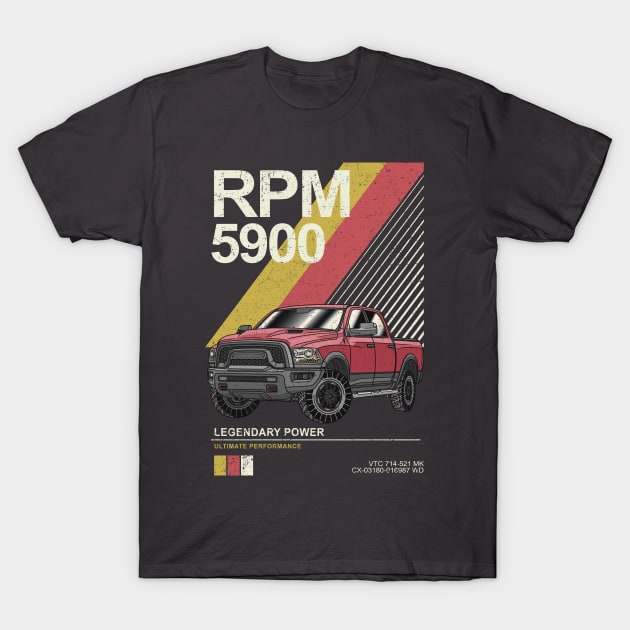 Dodge RAM 1500 Rebel T-Shirt by Guyvit